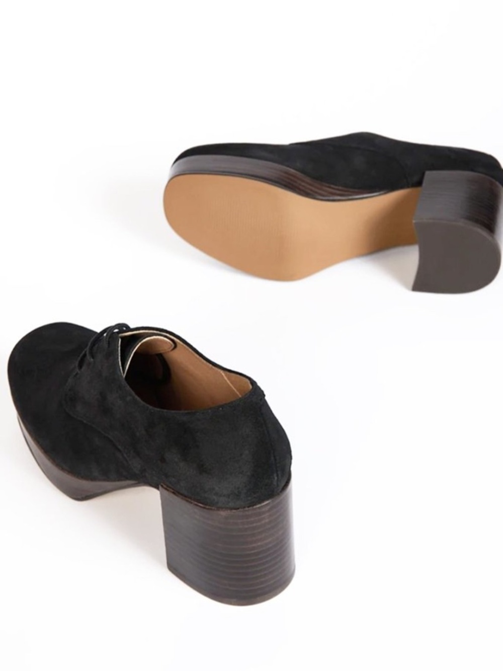 Intentionally Blank Albany Suede Block Heel Oxfords